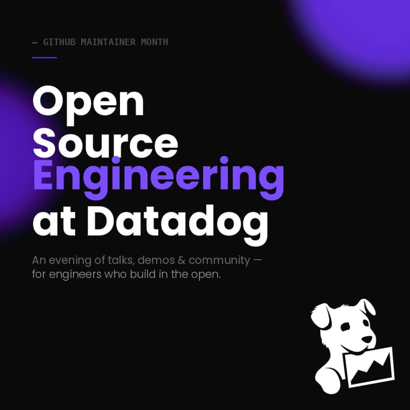 Cover Image for GitHub Maintainer Month: Open Source Engineering at Datadog