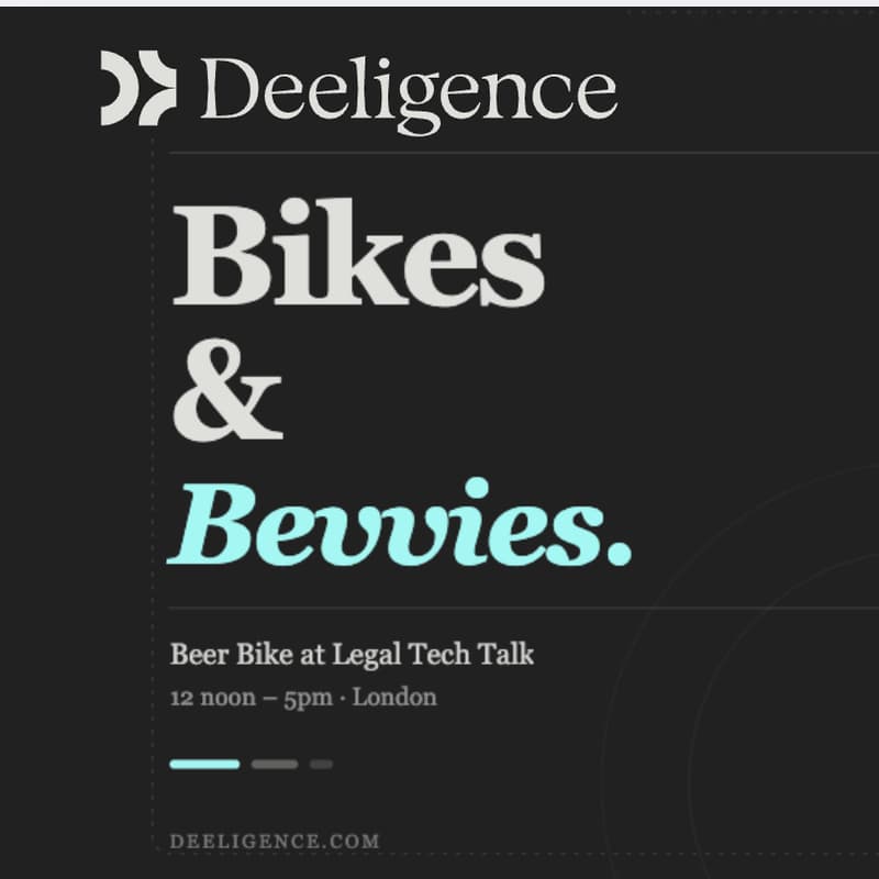 Cover Image for Bikes and bevvies π» - Deeligence at LegalTech Talk