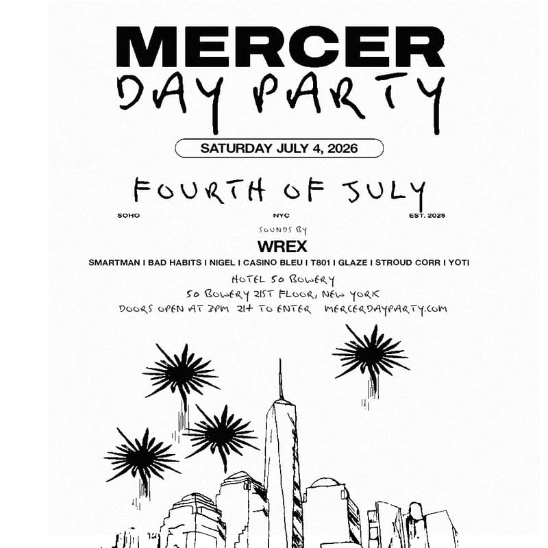 Cover Image for MERCER DAY PARTY - JULY 4TH NYC FIREWORK VIEWING