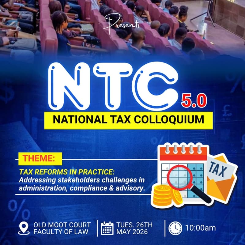 Cover Image for NATIONAL TAX COLLOQUIUM (NTC) UNILORIN TAX CLUB