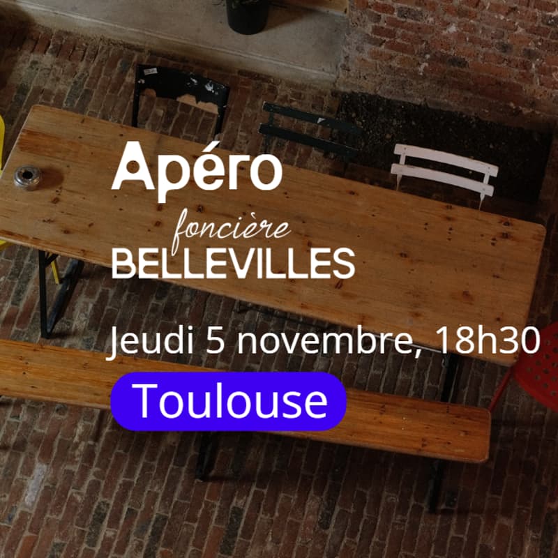 Cover Image for Apéro mensuel de la Foncière Bellevilles [Toulouse]