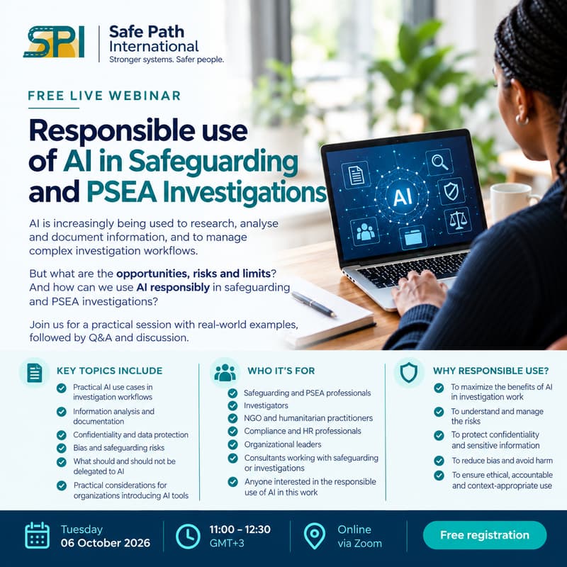 Cover Image for Responsible Use of AI in Safeguarding and PSEA Investigations