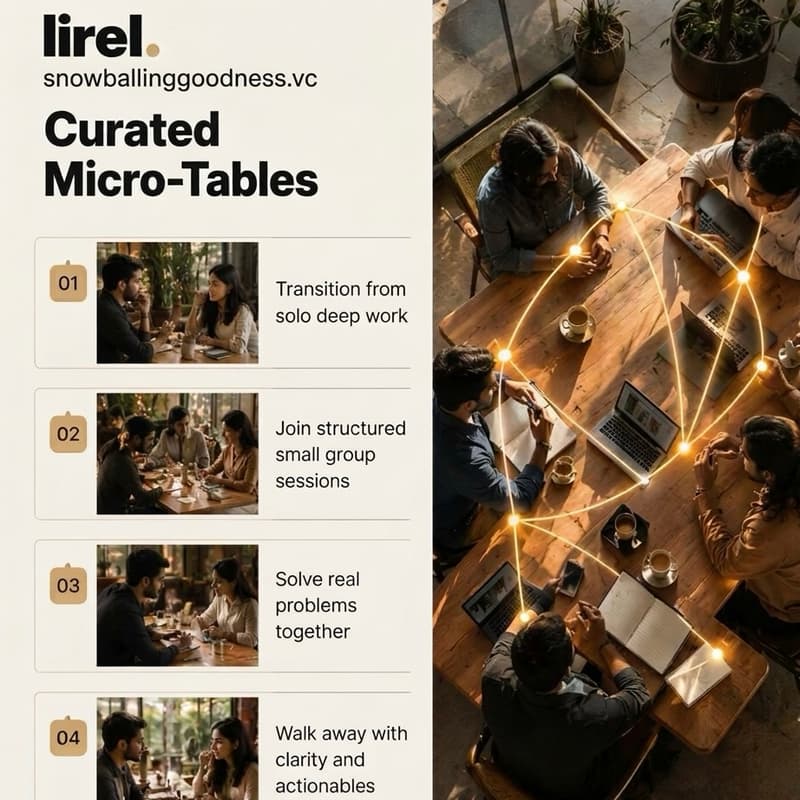 Cover Image for Pune Founder Mixer: Lirel X SnowballingGoodness.vc