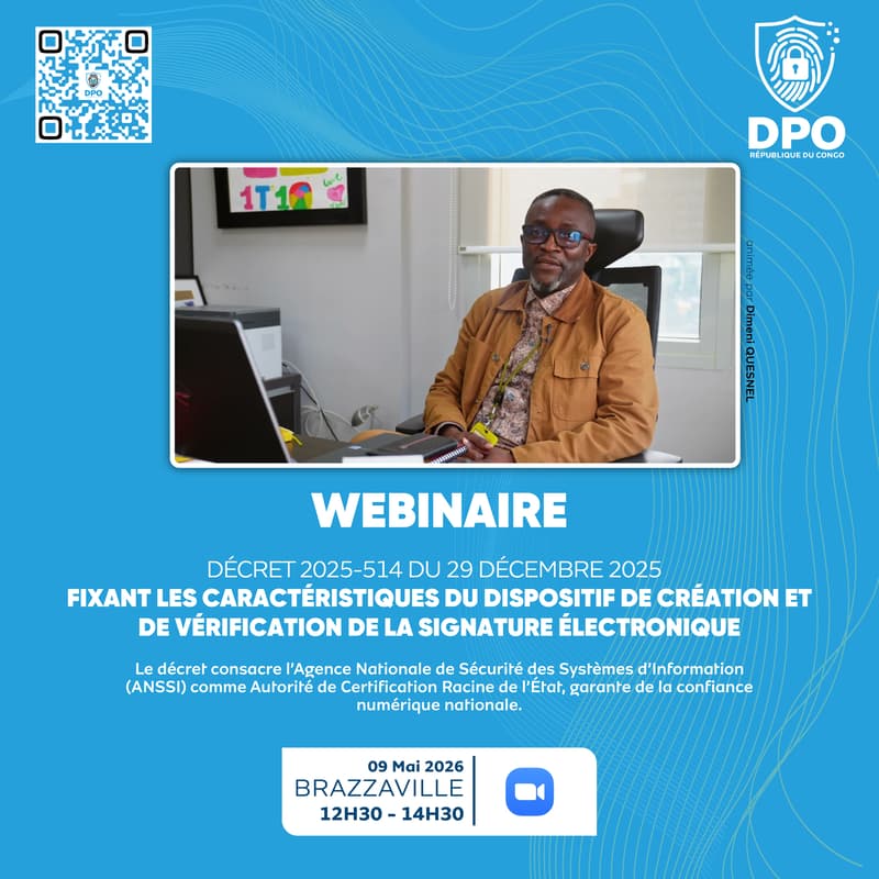 Cover Image for WEBINAIRE: Décret n° 2025 – 514 du 29 décembre 2025 Fixant les caractéristiques du dispositif de création et de vérification de la signature