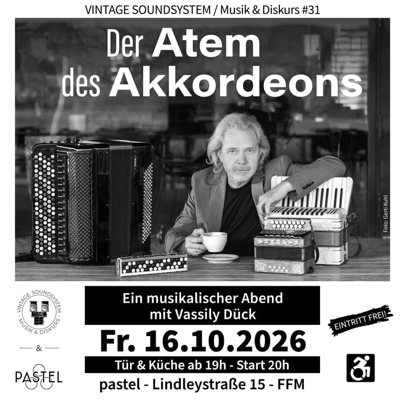 Cover Image for Vintage Soundsystem #31: Der Atem des Akkordeons. Ein musikalischer Abend mit Vassily Dück