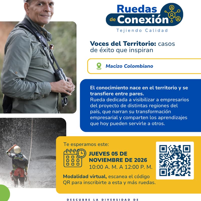 Cover Image for Voces del Territorio: casos de éxito que inspiran Rueda macroregional – Macizo Colombiano (Huila, Cauca y Nariño)