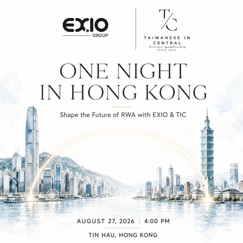 Cover Image for One Night in Hong Kong - Shape the Future of RWA with EXIO & TIC!