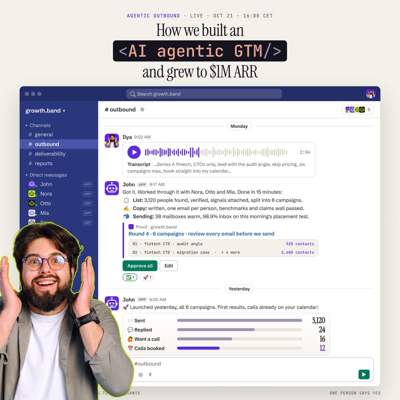 Cover Image for How we built an AI agentic GTM and grew to $1M ARR