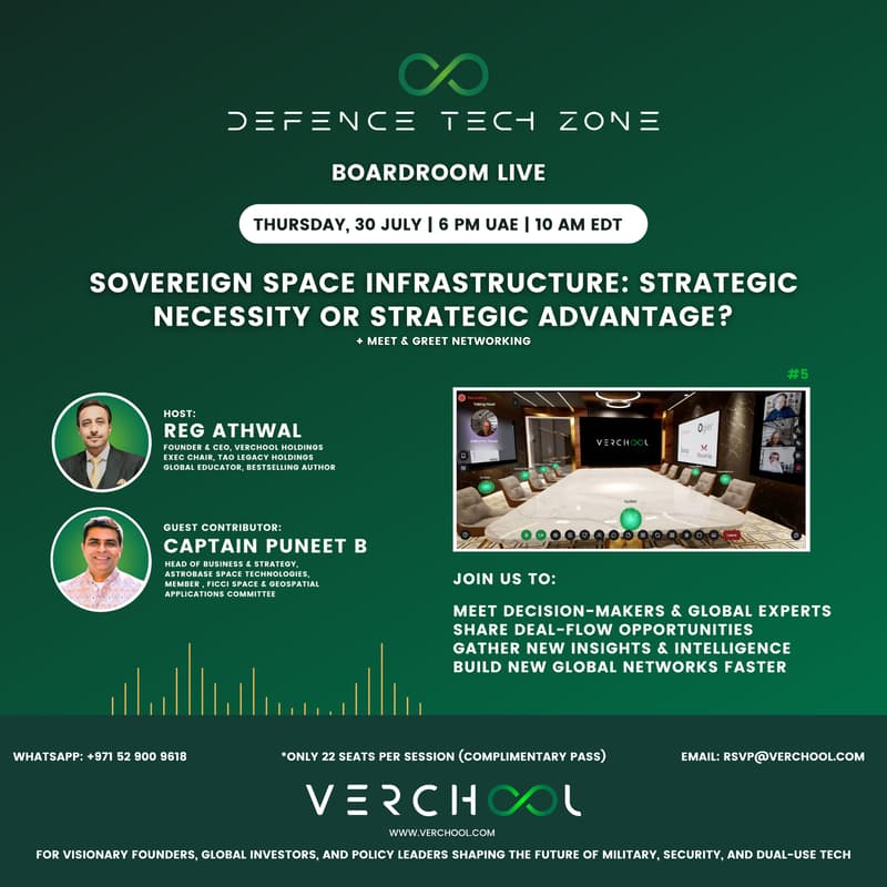 Cover Image for Defence Tech Zone - Boardroom Live #5 | Sovereign Space Infrastructure: Strategic Necessity or Strategic Advantage?