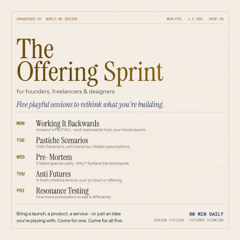 Cover Image for The Offering Sprint for Founders, Freelancers, Designers