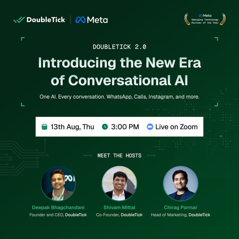 Cover Image for Doubletick 2.0: Introducing the new era of Conversational AI