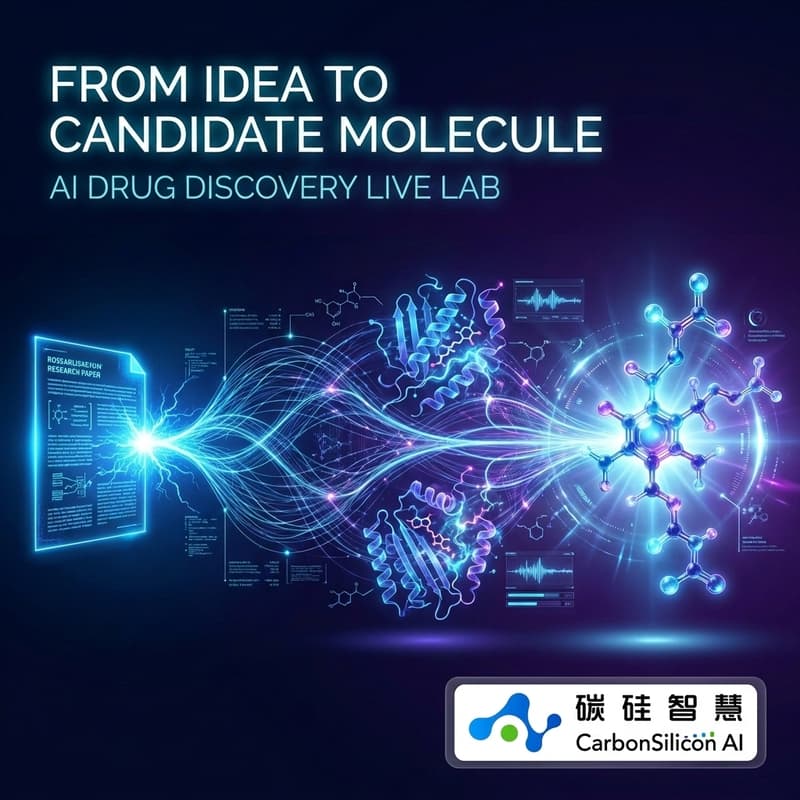 Cover Image for 【Official】90 分钟,从一个想法到候选分子 From Idea to Molecule in 90 Minutes (muShanghai Pass Required)