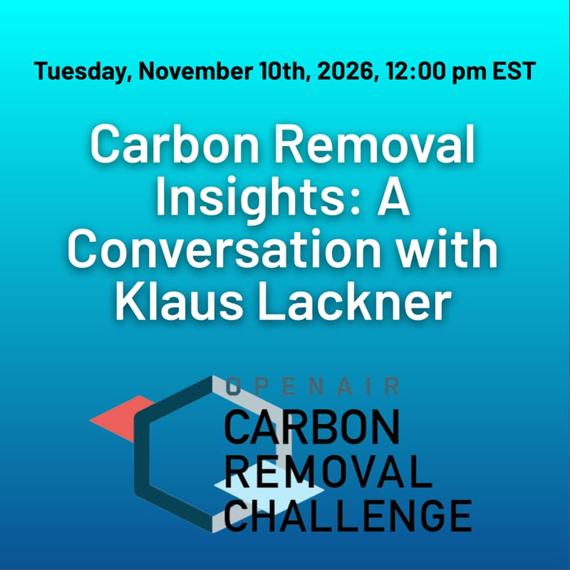 Cover Image for Carbon Removal Insights: A Conversation with Klaus Lackner