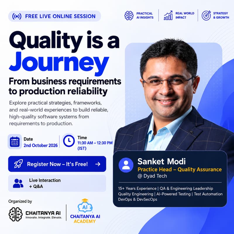 Cover Image for 'Quality is a Journey' From business requirements to production reliability