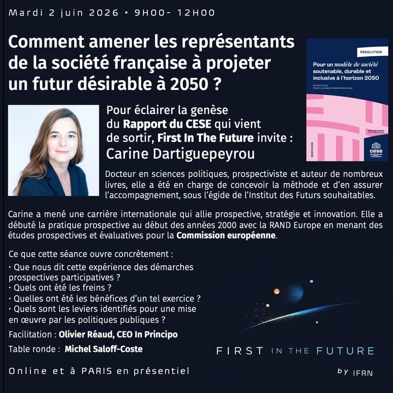 Cover Image for First In The Future invite Carine Dartiguepeyrou (distanciel)