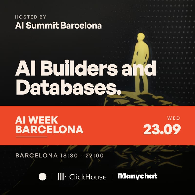 Cover Image for AI Builders and Databases Barcelona by ClickHouse.