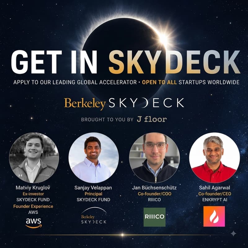 Cover Image for Berkeley SkyDeck Accelerator - info session (online) & application review (IRL)