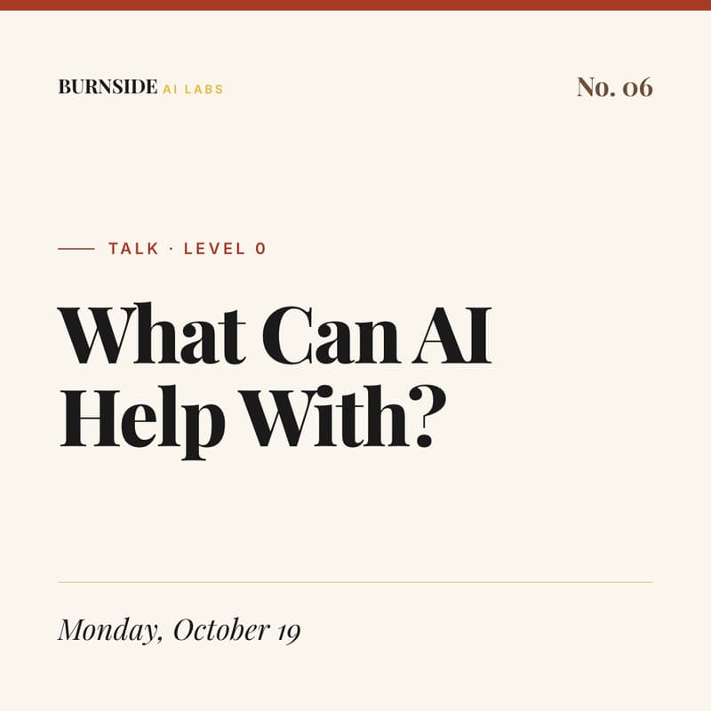 Cover Image for What Can AI Help With?