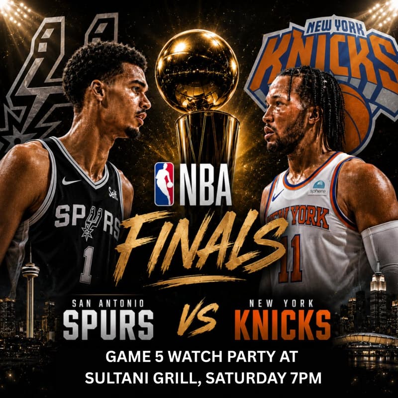 Cover Image for KNICKS AT SPURS GAME 5 HALAL WATCH PARTY