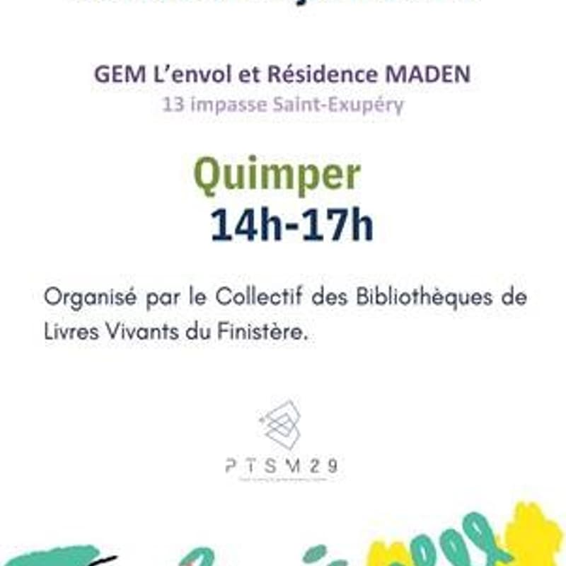 Cover Image for Bibliothèque de Livres Vivants à Quimper - mercredi 24 juin de 14h à 17h