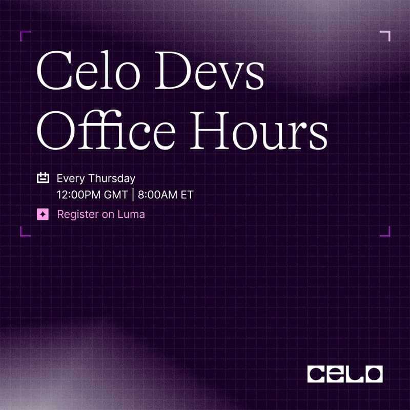 Cover Image for Office Hours | CeloDevs