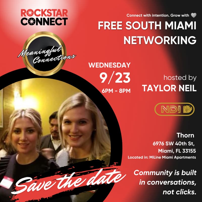 Cover Image for Free South Miami Rockstar Connect Networking Event (September)