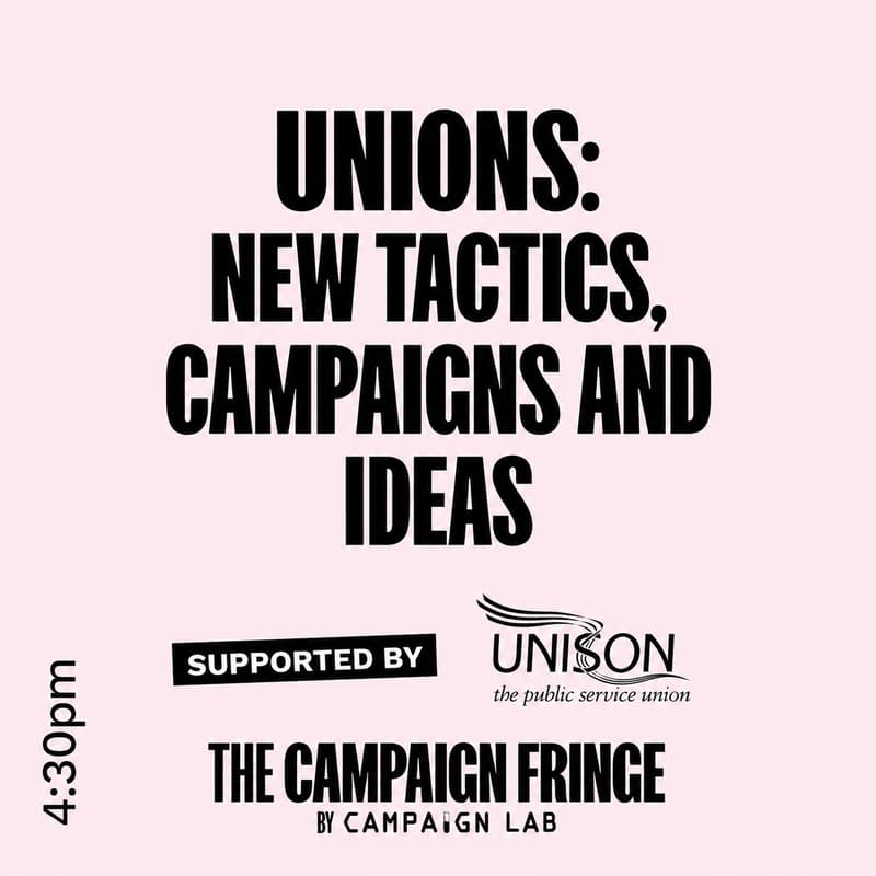 Cover Image for Unions: New Tactics, Campaigns and Ideas