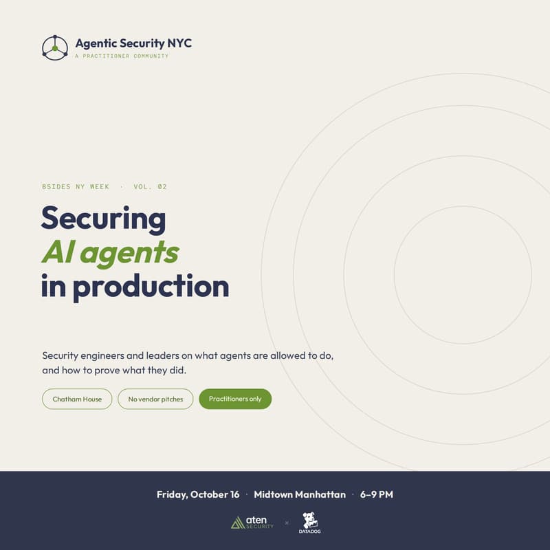 Cover Image for Agentic Security - BSides NYC Week