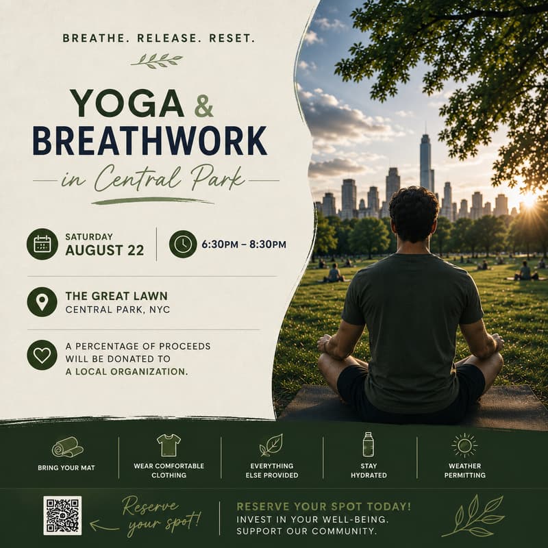 Cover Image for Yoga & Breathwork In Central Park