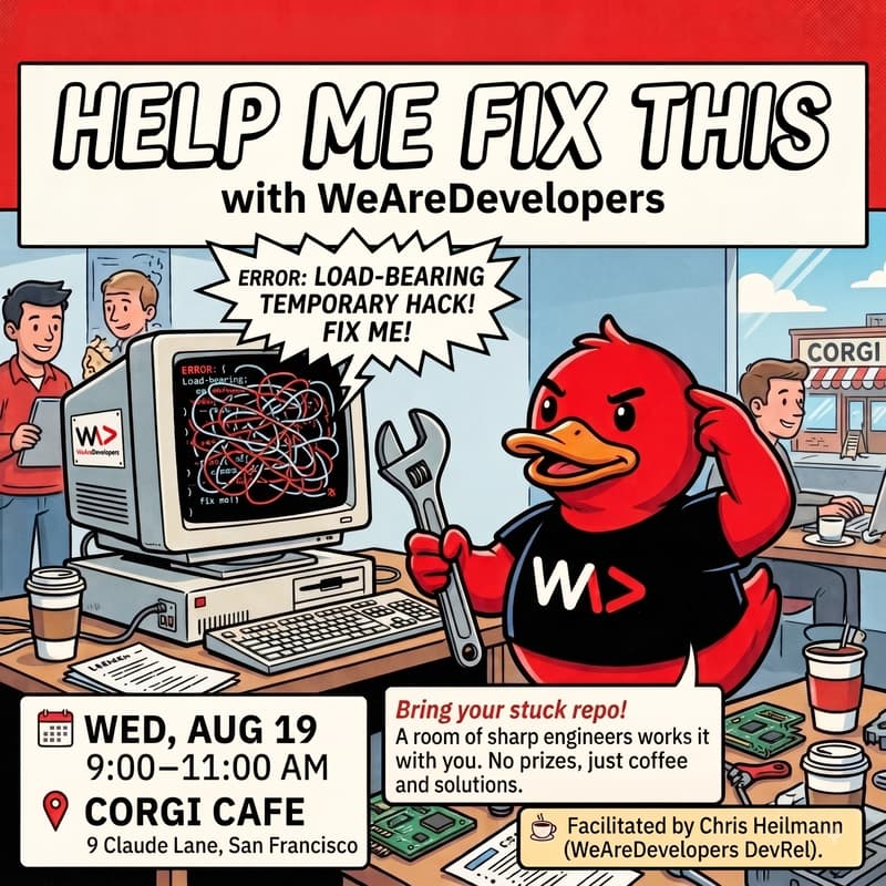 Cover Image for Help Me Fix This...with WeAreDevelopers