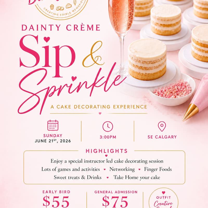 Cover Image for Dainty Crème Sip and Sprinkle