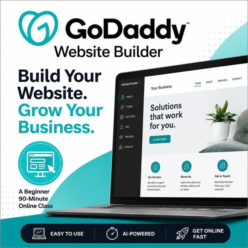Cover Image for GoDaddy Website Builder 101: Build Your First Business Website