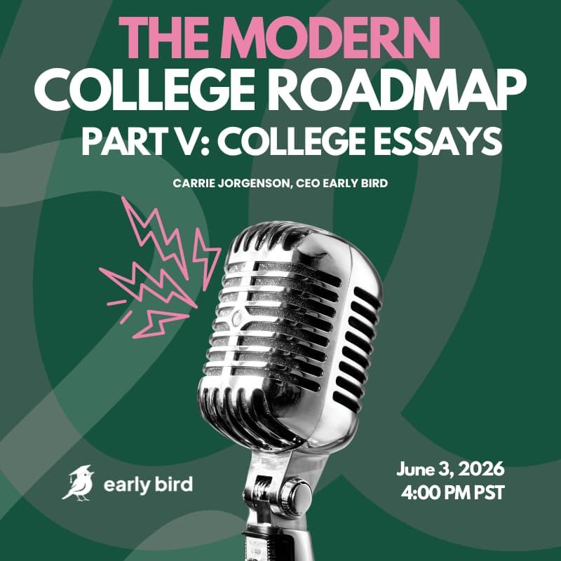 Cover Image for early bird™ webinar series: tackling college essays.