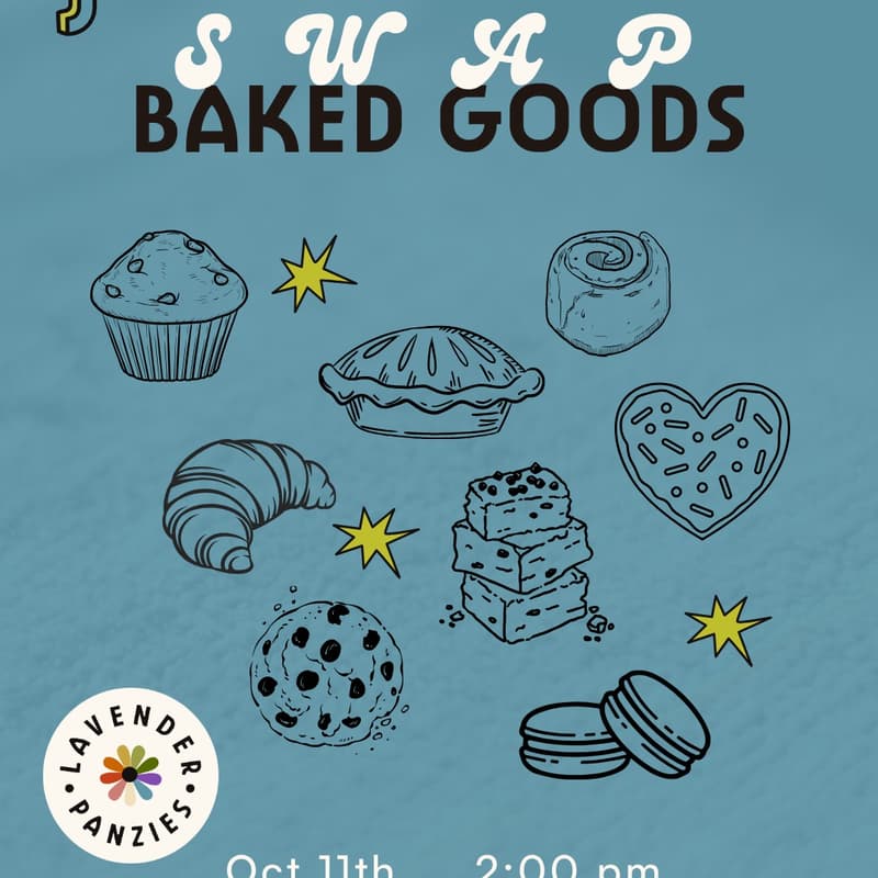 Cover Image for Lavender Panzies Baked Goods Swap
