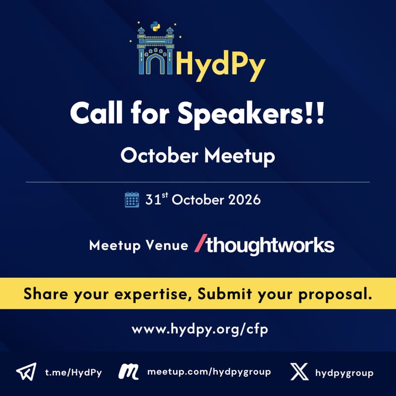 Cover Image for HydPy October Meetup | October -2026