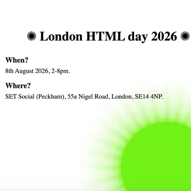 Cover Image for London html day 2026