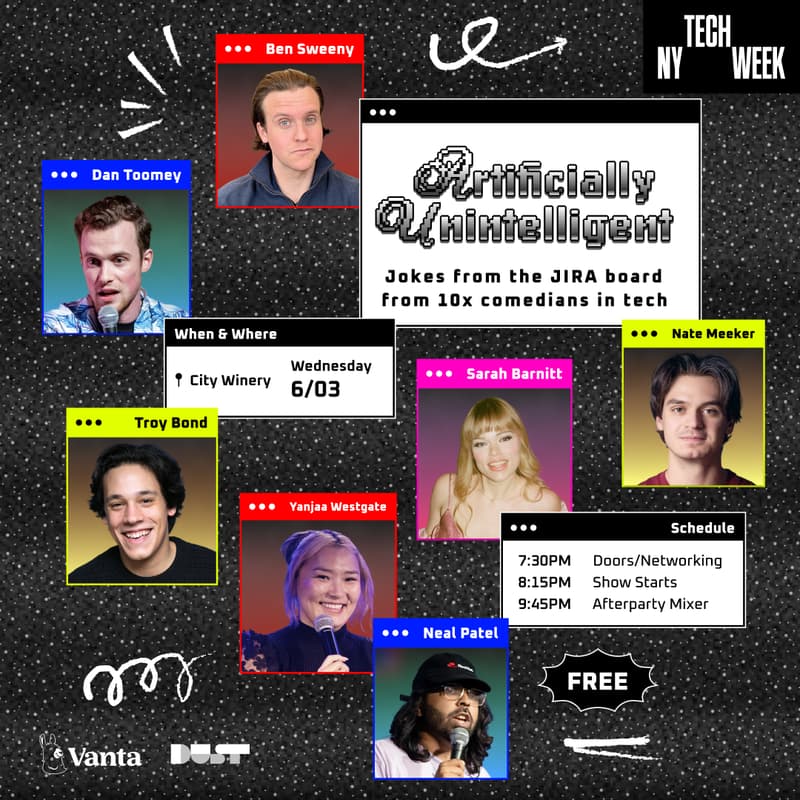 Cover Image for Artificially Unintelligent: NYC Tech Comedy Show (June)