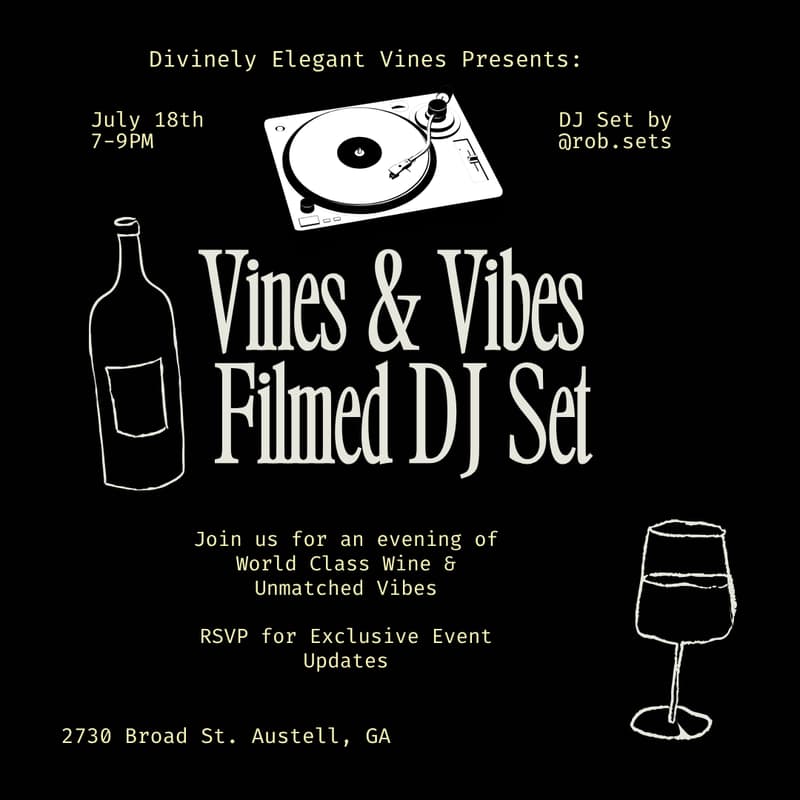 Cover Image for Vines & Vibes | Live DJ Set & World Class Wines