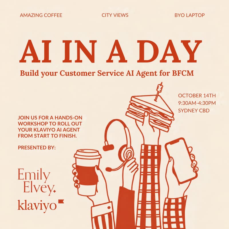 Cover Image for Ai in a day: Build your Klaviyo Customer Service AI Agent for BFCM