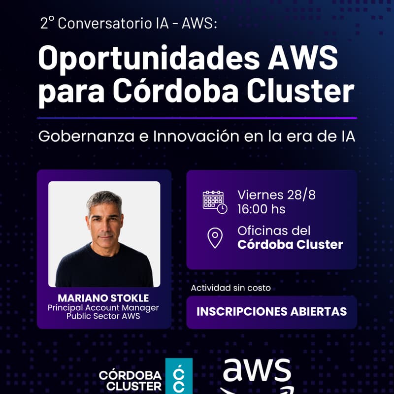 Cover Image for AWS: Gobernanza IA + Programas AWS con Córdoba Cluster