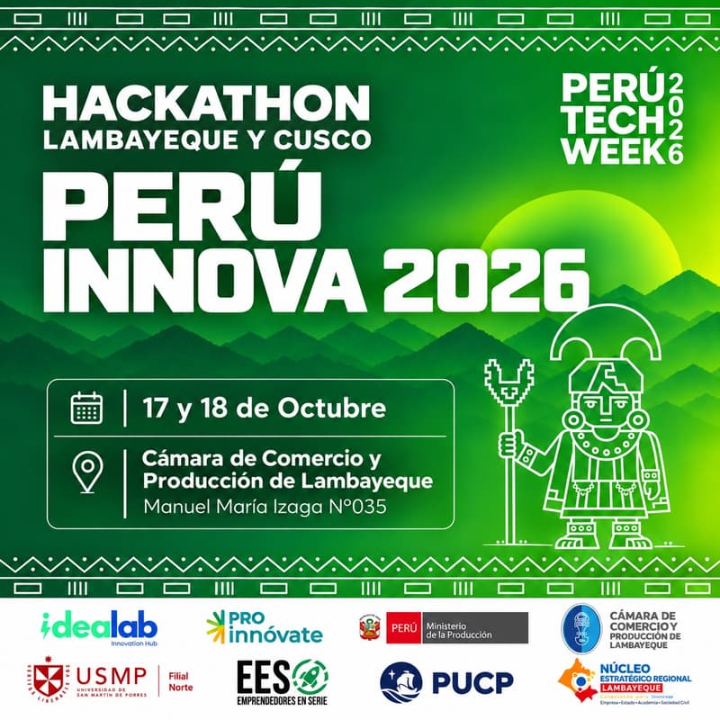Cover Image for Hackathon Lambayeque y Cusco "Perú Innova 2026"