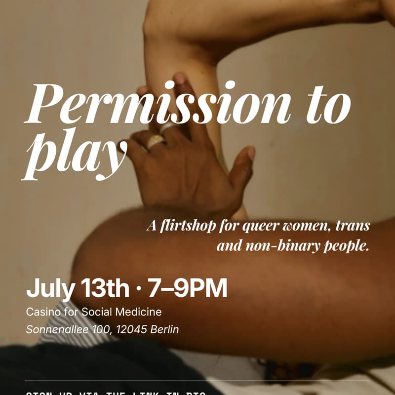 Cover Image for Permission to play - A flirt workshop for queer FLINTAs