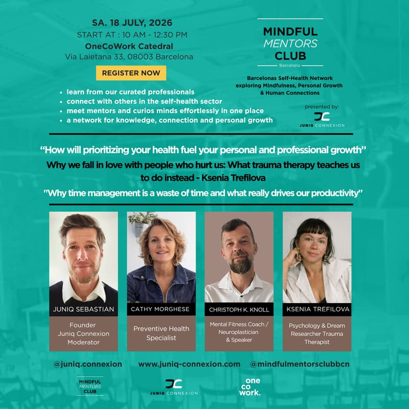 Cover Image for Mindful Mentors Club: trauma therapy, energy mangement and prioritize health for growth - 3 speakers, 3 topics and networking