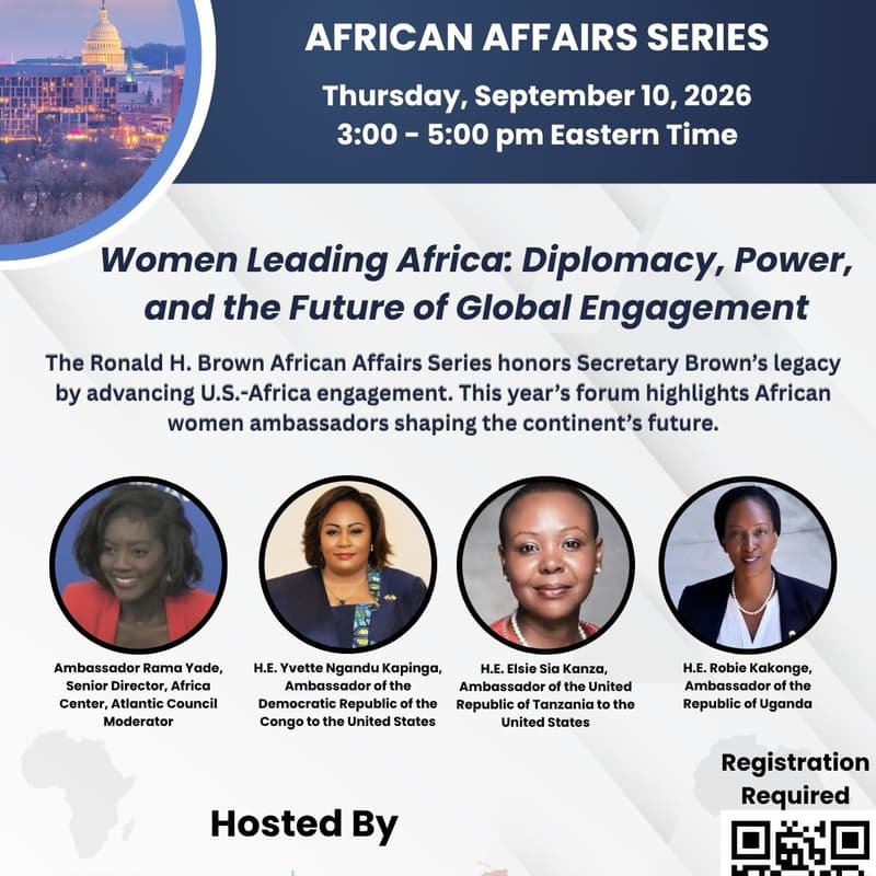 Cover Image for CFA Ronald H. Brown African Affairs Series (Virtual)