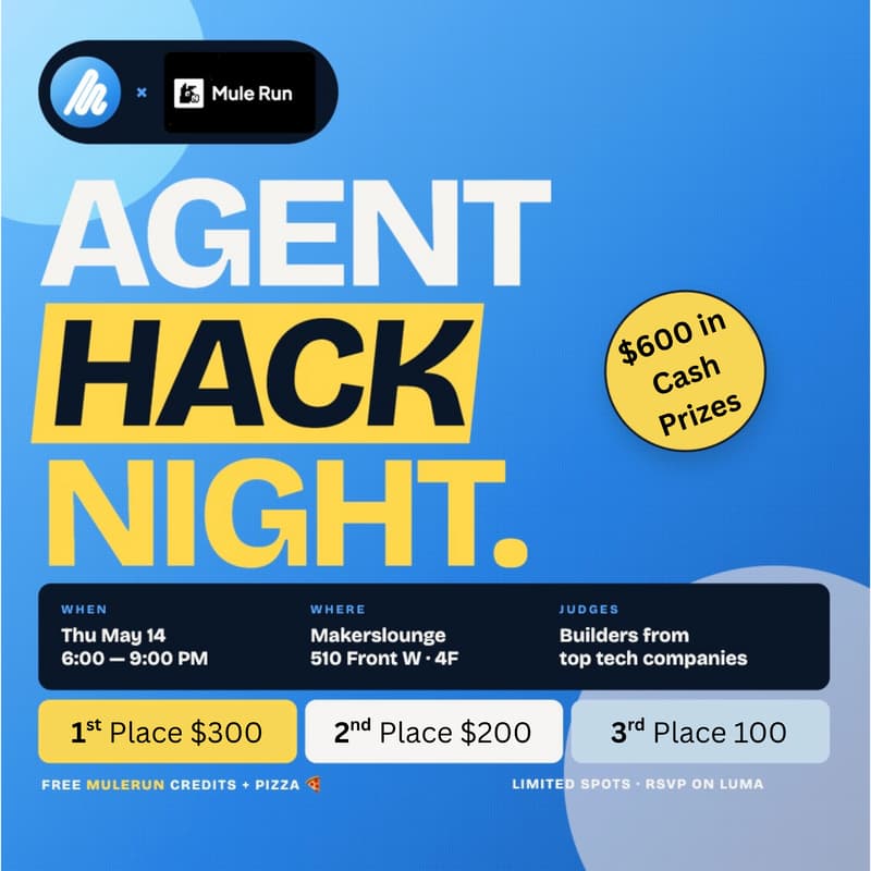 Cover Image for AI Hackathon Night with MuleRun π