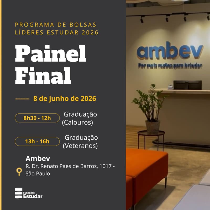 Cover Image for [08/06] Painel Final Líderes Estudar Powered by Ambev