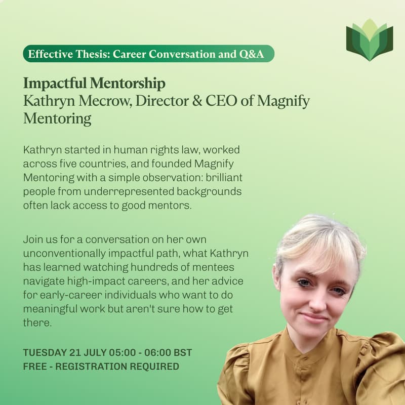 Cover Image for Career Conversation with Kathryn Mecrow-Flynn, CEO of Magnify Mentoring