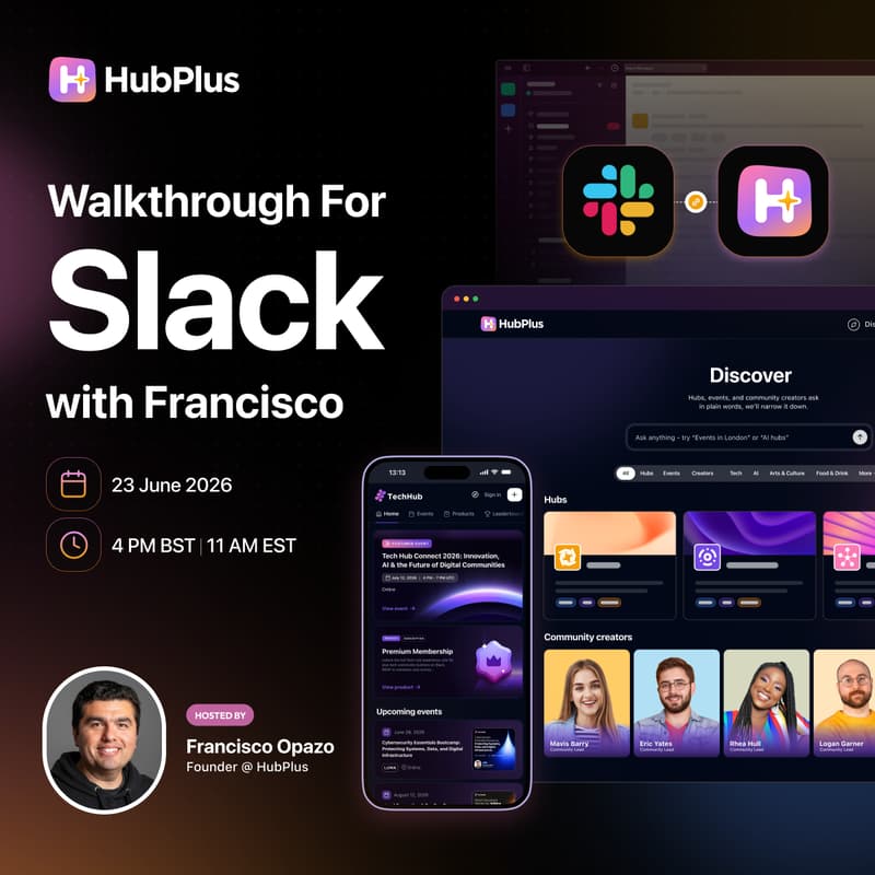 Cover Image for HubPlus Walkthrough for Slack Community Operators