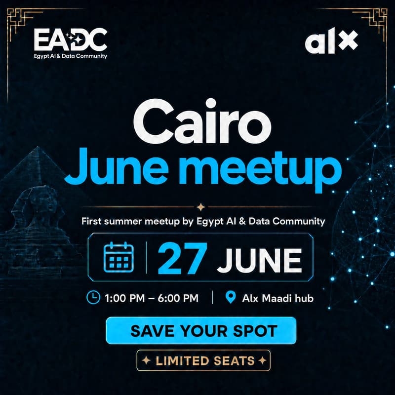 Cover Image for Egypt AI & Data Community Cairo Meetup - June