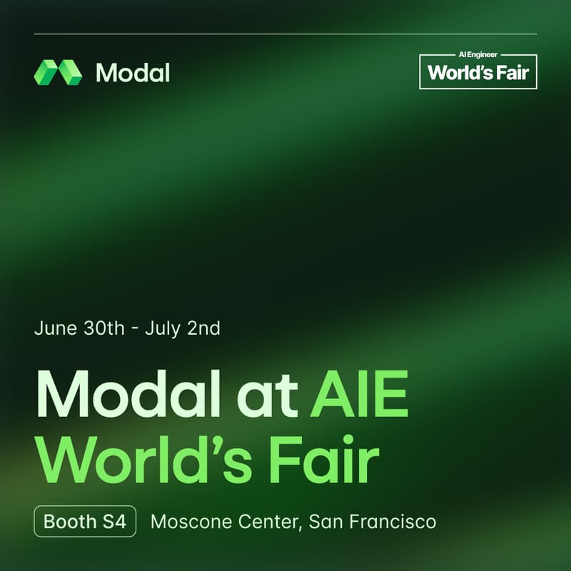 Cover Image for Meet with Modal at AIE SF World's Fair